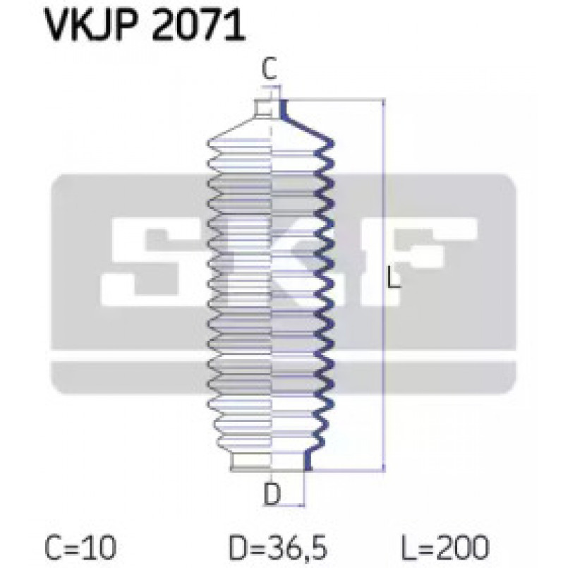 VKJP 2071 SKF - Пильовик привідного валу